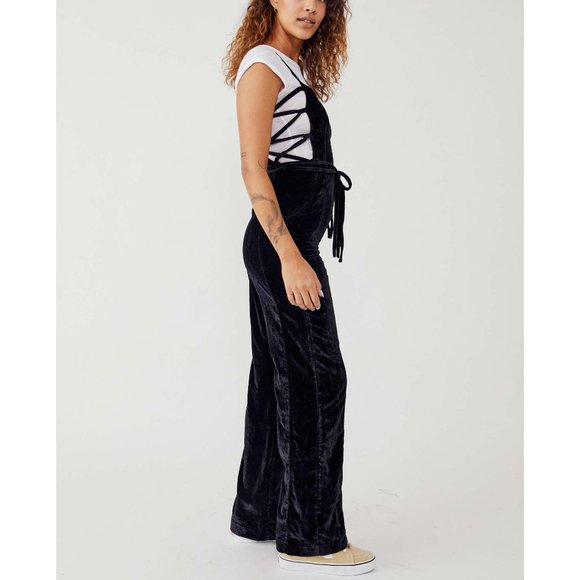 🎉LAST CHANCE🎉 NWT Free People 90s Forever Overalls / Black - Picture 6 of 9